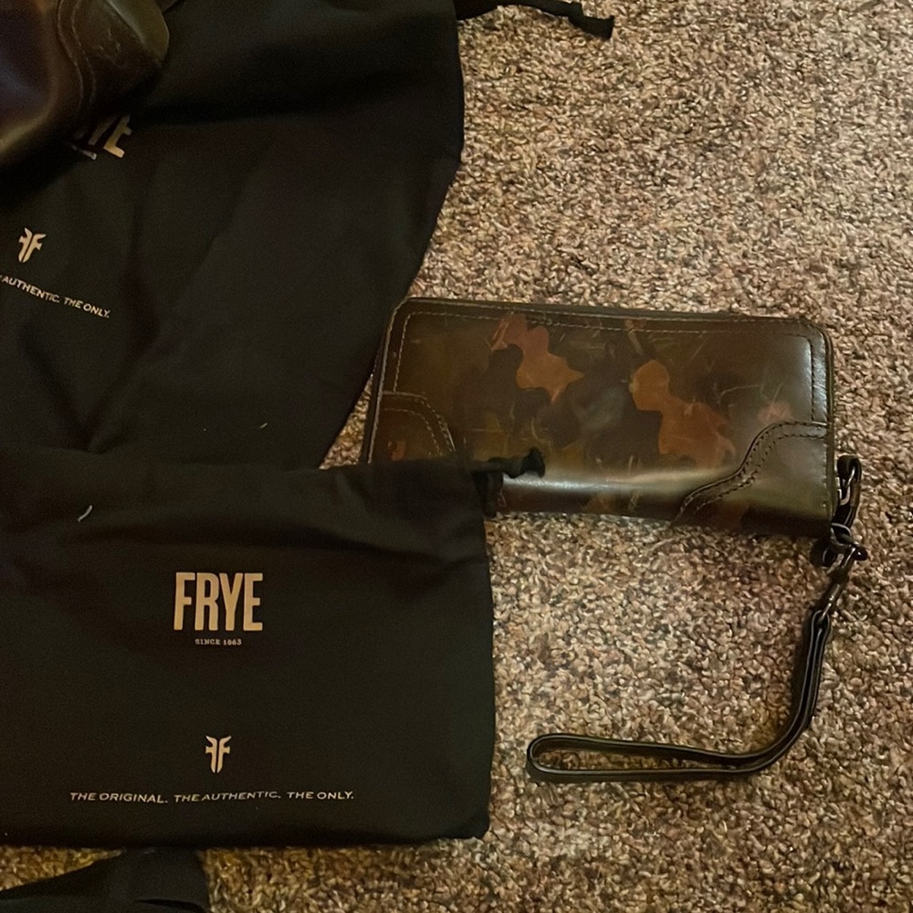 Frye leather Wallet wristlet